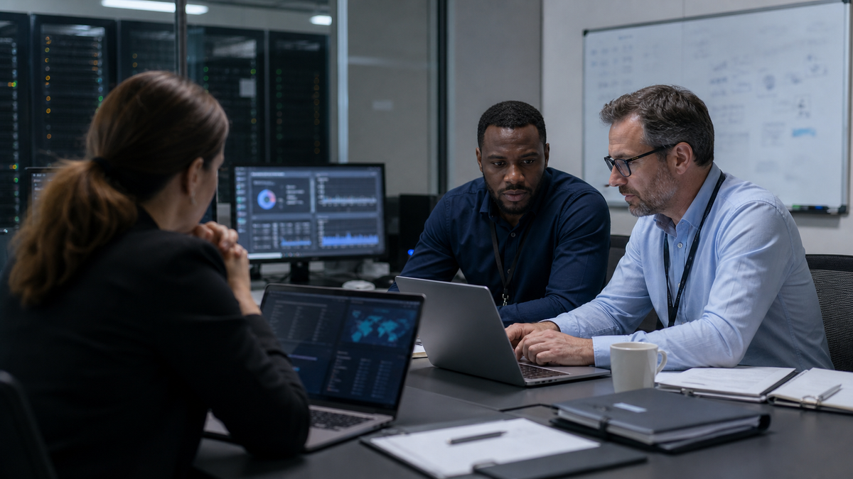 Operations and security team reviewing enterprise workflow data boundaries after a breach.